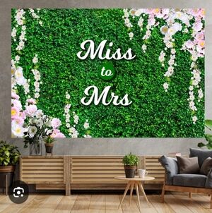 Miss to Mrs Floral Backdrop